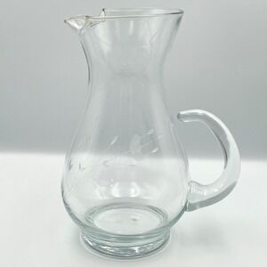 Vintage Princess House Crystal Heritage Pitcher Etched‎ Flower 72oz. 10" Floral